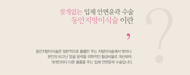 얼굴지방이식술 입체적인 생기로움을 채우다